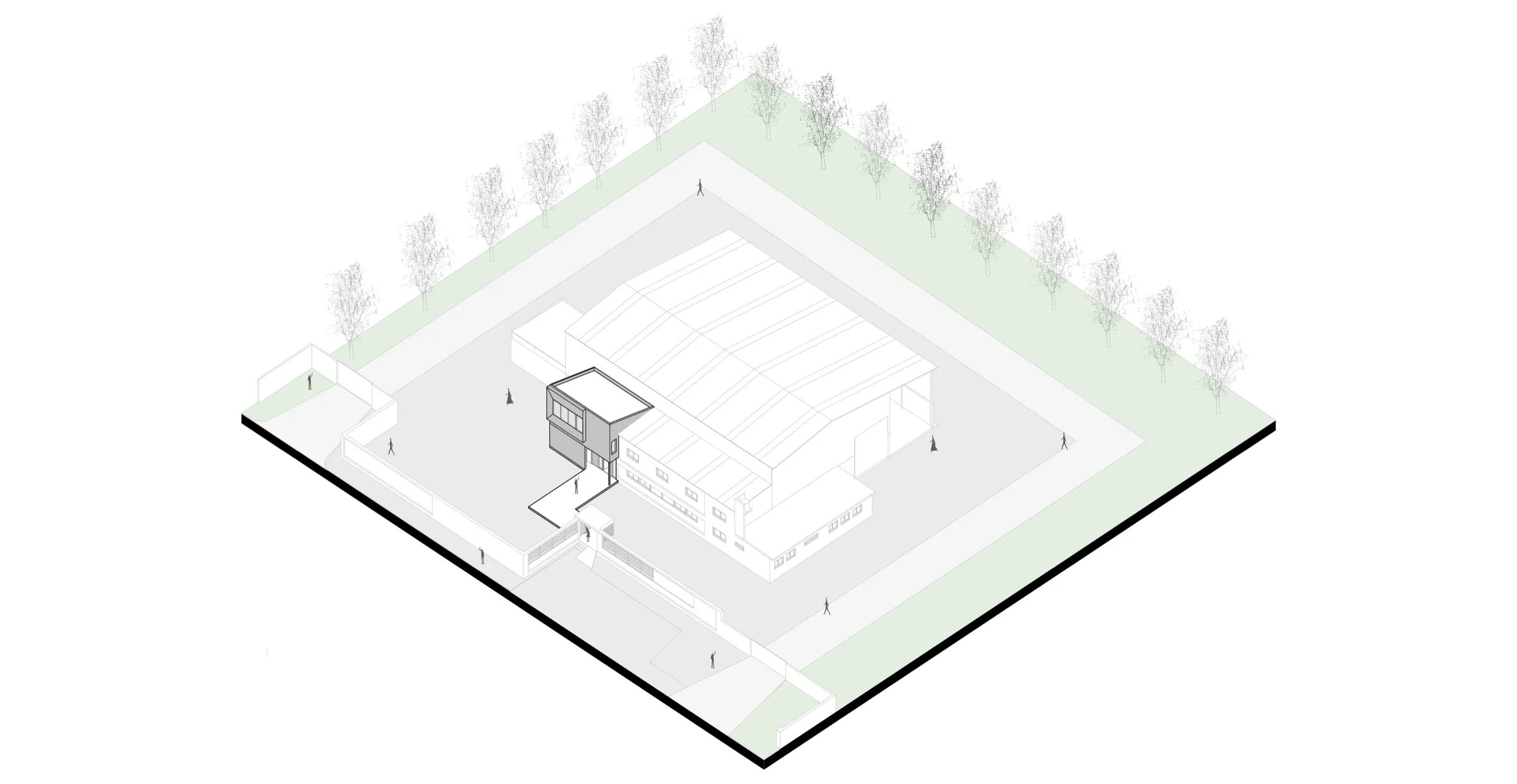 01 Axonometrica de Oficinas Transfer